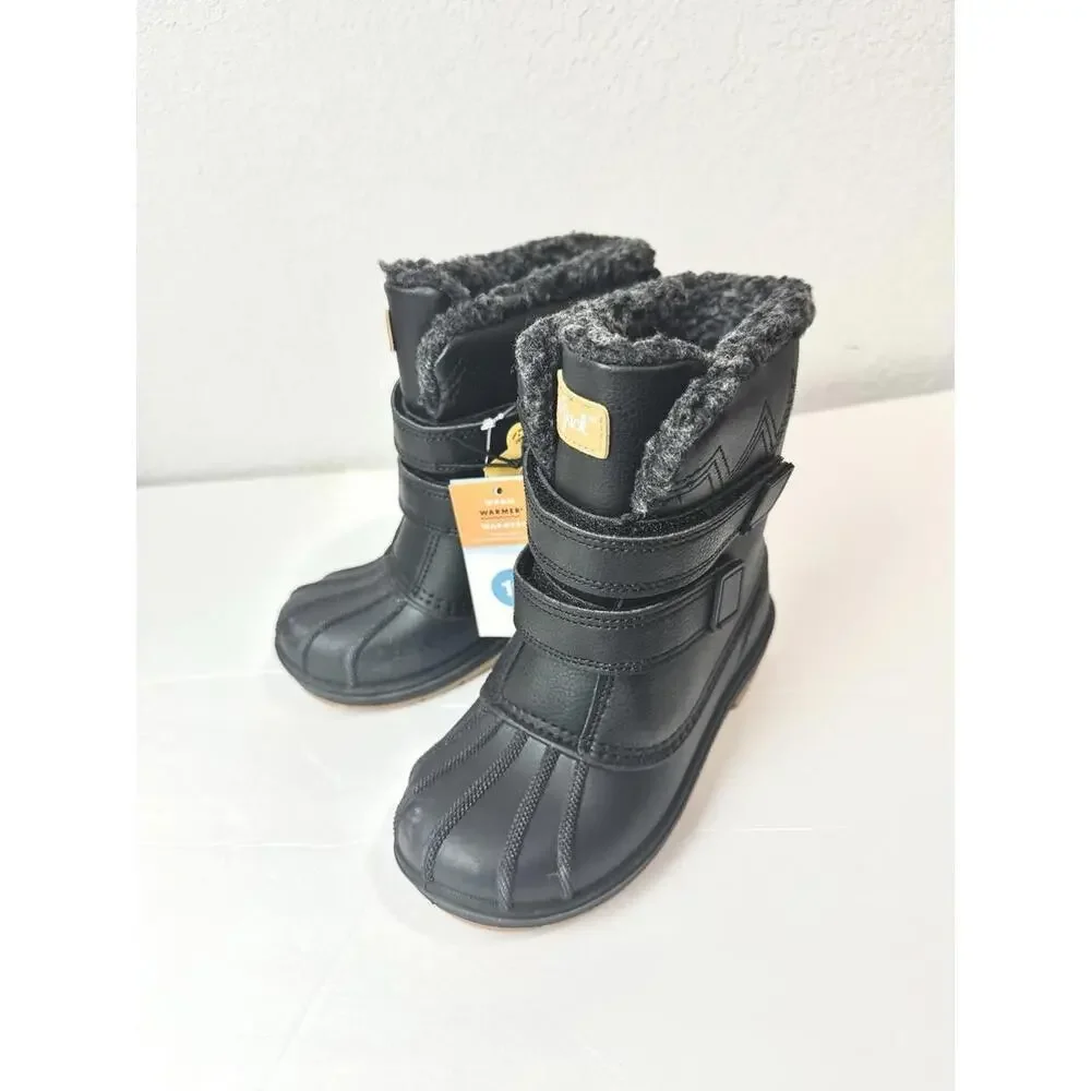 Toddler Denver Winter Boots - Cat & Jack Black Size 12 - Picture 8 of 9